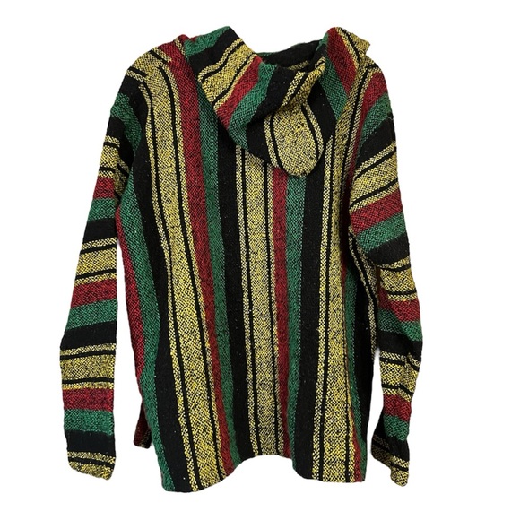 Vintage Hydration Nation Artisan Hemp Ganja Jamaica Style Hoodie Sz L GUC - Picture 2 of 8